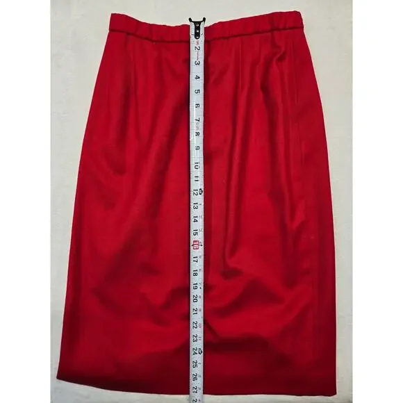 VINTAGE PENDLETON Womens Skirt Suit - Jacket Size 12, Skirt Size 10 Red Wool